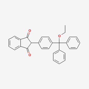 2-{4-[Ethoxy(diphenyl)methyl]phenyl}-1H-indene-1,3(2H)-dione