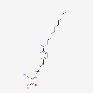 2-Cyano-7-{4-[dodecyl(methyl)amino]phenyl}hepta-2,4,6-trienoic acid