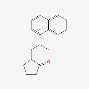 2-[2-(Naphthalen-1-yl)propyl]cyclopentan-1-one