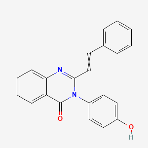 molecular formula C22H16N2O2 B14292909 4(3H)-Quinazolinone, 3-(4-hydroxyphenyl)-2-(2-phenylethenyl)- CAS No. 112750-80-8