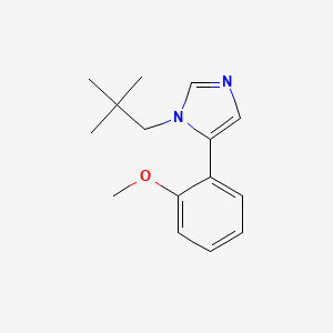 molecular formula C15H20N2O B14292921 1-(2,2-Dimethylpropyl)-5-(2-methoxyphenyl)imidazole CAS No. 116146-14-6