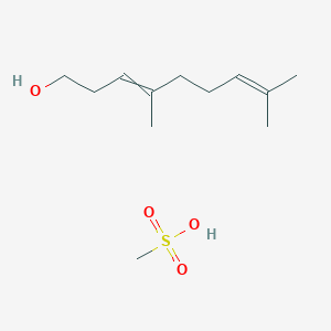 4,8-Dimethylnona-3,7-dien-1-ol;methanesulfonic acid