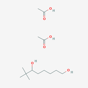 molecular formula C14H30O6 B14292975 Acetic acid;7,7-dimethyloctane-1,6-diol CAS No. 116431-03-9