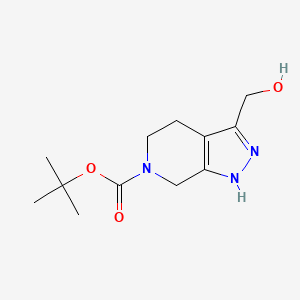 molecular formula C12H19N3O3 B1429298 3-羟甲基-1,4,5,7-四氢-吡唑并[3,4-C]吡啶-6-羧酸叔丁酯 CAS No. 1251014-60-4