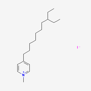 4-(8-Ethyldecyl)-1-methylpyridin-1-ium iodide