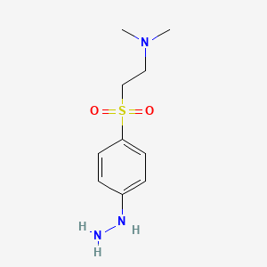 molecular formula C10H17N3O2S B14292991 2-(4-Hydrazinylbenzene-1-sulfonyl)-N,N-dimethylethan-1-amine CAS No. 112826-14-9