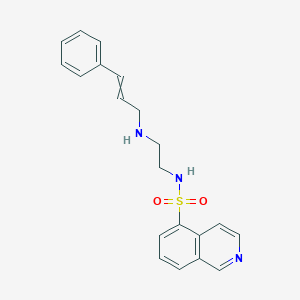 molecular formula C20H21N3O2S B014293 5-异喹啉磺酰胺，N-[2-[(3-苯基-2-丙烯基)氨基]乙基]- CAS No. 130964-40-8