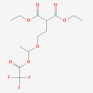 Diethyl (2-{1-[(trifluoroacetyl)oxy]ethoxy}ethyl)propanedioate