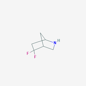 molecular formula C6H9F2N B1429303 5,5-Difluoro-2-aza-bicyclo[2.2.1]heptane CAS No. 1214875-10-1