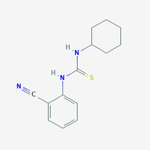 molecular formula C14H17N3S B14293044 N-(2-Cyanophenyl)-N'-cyclohexylthiourea CAS No. 127024-74-2