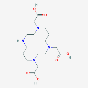 molecular formula C16H30N4O6 B14293063 1,4,8,11-Tetraazacyclotetradecane-1,4,8-triacetic acid CAS No. 121433-27-0