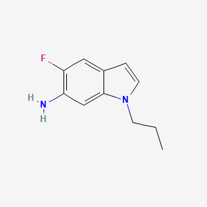 molecular formula C11H13FN2 B14293081 5-Fluoro-1-propyl-1H-indol-6-amine CAS No. 117947-37-2