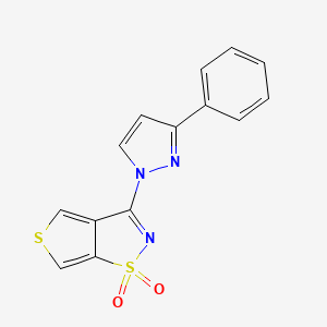 3-(3-Phenyl-1H-pyrazol-1-yl)-1H-1lambda~6~-thieno[3,4-d][1,2]thiazole-1,1-dione