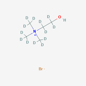 molecular formula C5H14BrNO B1429314 乙烷-1,1,2,2-d4-铵，2-羟基-N,N,N-三(甲基-d3)-，溴化物(9CI) CAS No. 203645-64-1