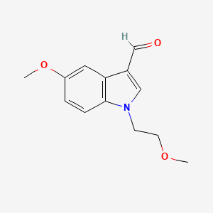 molecular formula C13H15NO3 B1429316 5-methoxy-1-(2-methoxyethyl)-1H-indole-3-carbaldehyde CAS No. 1383626-33-2
