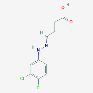 molecular formula C10H10Cl2N2O2 B14293169 4-[2-(3,4-Dichlorophenyl)hydrazinylidene]butanoic acid CAS No. 113266-86-7