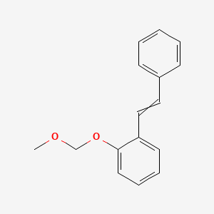 molecular formula C16H16O2 B14293181 Benzene, 1-(methoxymethoxy)-2-[(1E)-2-phenylethenyl]- CAS No. 115032-32-1