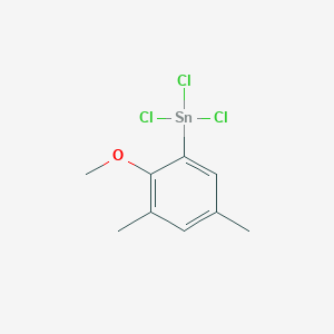 molecular formula C9H11Cl3OSn B14293187 Trichloro(2-methoxy-3,5-dimethylphenyl)stannane CAS No. 120450-76-2