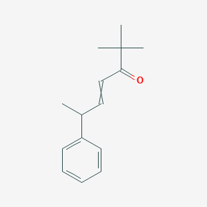 molecular formula C15H20O B14293206 2,2-Dimethyl-6-phenylhept-4-en-3-one CAS No. 114245-61-3