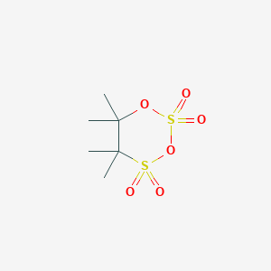 molecular formula C6H12O6S2 B14293216 5,5,6,6-Tetramethyl-1,3,2lambda~6~,4lambda~6~-dioxadithiane-2,2,4,4-tetrone CAS No. 113304-44-2