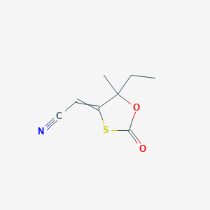 (5-Ethyl-5-methyl-2-oxo-1,3-oxathiolan-4-ylidene)acetonitrile