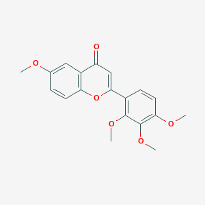 4H-1-benzopyran-4-one, 6-methoxy-2-(2,3,4-trimethoxyphenyl)-