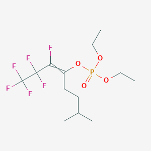 molecular formula C13H21F6O4P B14293361 Diethyl 1,1,1,2,2,3-hexafluoro-7-methyloct-3-en-4-yl phosphate CAS No. 113138-46-8