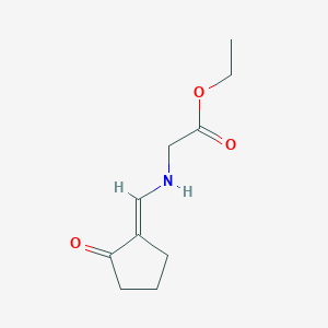 molecular formula C10H15NO3 B14293384 [(2-Oxo-cyclopentylidenemethyl)amino]acetic acid ethyl ester 