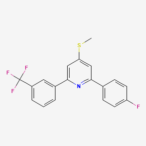 Pyridine, 2-(4-fluorophenyl)-4-(methylthio)-6-(3-(trifluoromethyl)phenyl)-