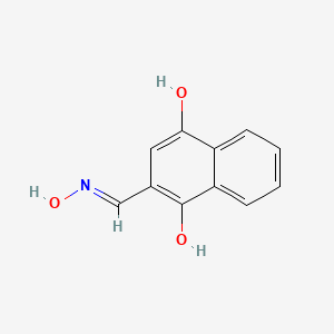 molecular formula C11H9NO3 B14293407 2-[(E)-hydroxyiminomethyl]naphthalene-1,4-diol 