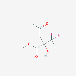 Pentanoic acid, 2-hydroxy-4-oxo-2-(trifluoromethyl)-, methyl ester