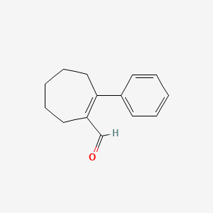 2-Phenylcyclohept-1-ene-1-carbaldehyde