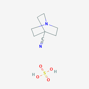 1-Azabicyclo[2.2.2]octane-4-carbonitrile;sulfuric acid