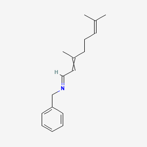 molecular formula C17H23N B14293502 (1E)-N-Benzyl-3,7-dimethylocta-2,6-dien-1-imine CAS No. 114609-85-7