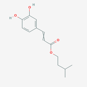 molecular formula C14H18O4 B14293538 3-Methylbutyl 3-(3,4-dihydroxyphenyl)prop-2-enoate CAS No. 119644-15-4