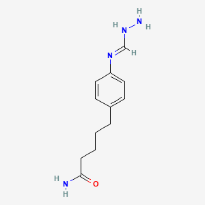 molecular formula C12H18N4O B14293540 5-{4-[(E)-(Hydrazinylmethylidene)amino]phenyl}pentanamide CAS No. 113288-93-0