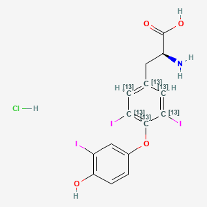 molecular formula C15H13ClI3NO4 B1429357 Triiodothyronine-[13C6] hydrochloride (L-Liothyronine; T3) CAS No. 1217473-60-3