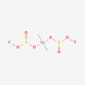 molecular formula C2H6F2O6S2Sn B14293573 Bis{[(fluorooxy)sulfinyl]oxy}(dimethyl)stannane CAS No. 116063-89-9