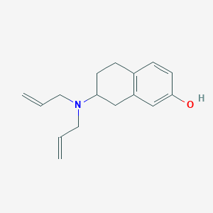 molecular formula C16H21NO B14293593 7-[Di(prop-2-en-1-yl)amino]-5,6,7,8-tetrahydronaphthalen-2-ol CAS No. 113504-68-0