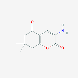 2H-1-Benzopyran-2,5(6H)-dione, 3-amino-7,8-dihydro-7,7-dimethyl-