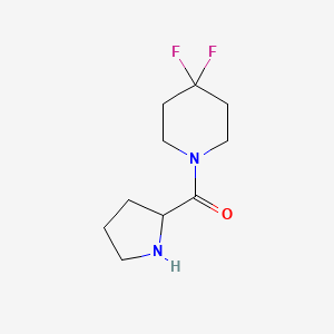 molecular formula C10H16F2N2O B1429361 (4,4-二氟哌啶-1-基)(吡咯烷-2-基)甲酮 CAS No. 1822453-73-5