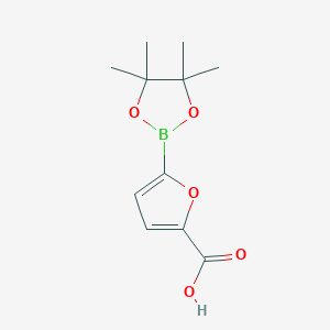 molecular formula C11H15BO5 B1429364 5-(4,4,5,5-Tetramethyl-1,3,2-dioxaborolan-2-YL)furan-2-carboxylic acid CAS No. 1220188-40-8