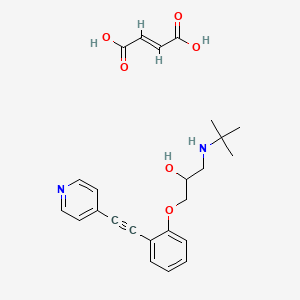 (E)-but-2-enedioic acid;1-(tert-butylamino)-3-[2-(2-pyridin-4-ylethynyl)phenoxy]propan-2-ol