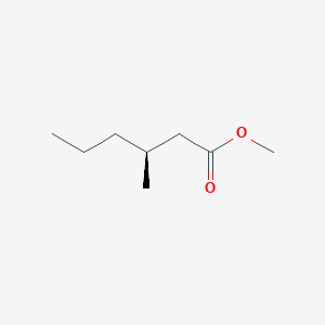 molecular formula C8H16O2 B14293686 methyl (3S)-3-methylhexanoate CAS No. 116169-10-9