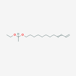 molecular formula C16H30O2 B14293760 12-(1-Ethoxyethoxy)dodeca-1,3-diene CAS No. 114073-58-4