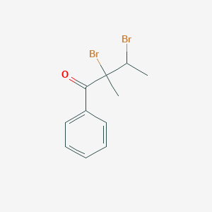 molecular formula C11H12Br2O B14293761 2,3-Dibromo-2-methyl-1-phenylbutan-1-one CAS No. 116274-51-2