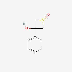 3-Hydroxy-3-phenyl-1lambda~4~-thietan-1-one