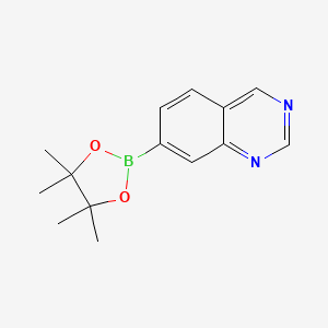 molecular formula C14H17BN2O2 B1429379 7-(4,4,5,5-Tetramethyl-1,3,2-dioxaborolan-2-yl)quinazoline CAS No. 1375108-46-5