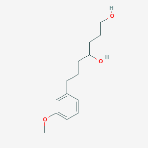 molecular formula C14H22O3 B14293801 7-(3-Methoxyphenyl)heptane-1,4-diol CAS No. 112778-17-3