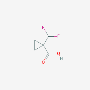 molecular formula C5H6F2O2 B1429383 1-(二氟甲基)环丙烷-1-羧酸 CAS No. 1314397-71-1